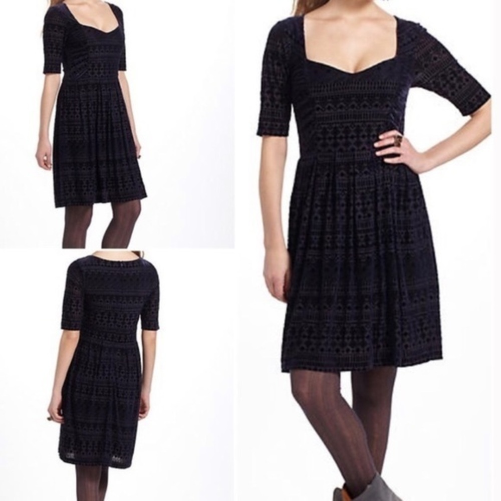 Anthropologie Meadow Rue Geo Burnout Dress A43